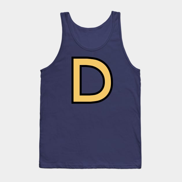 Funky Yellow Letter D Tank Top by Thespot